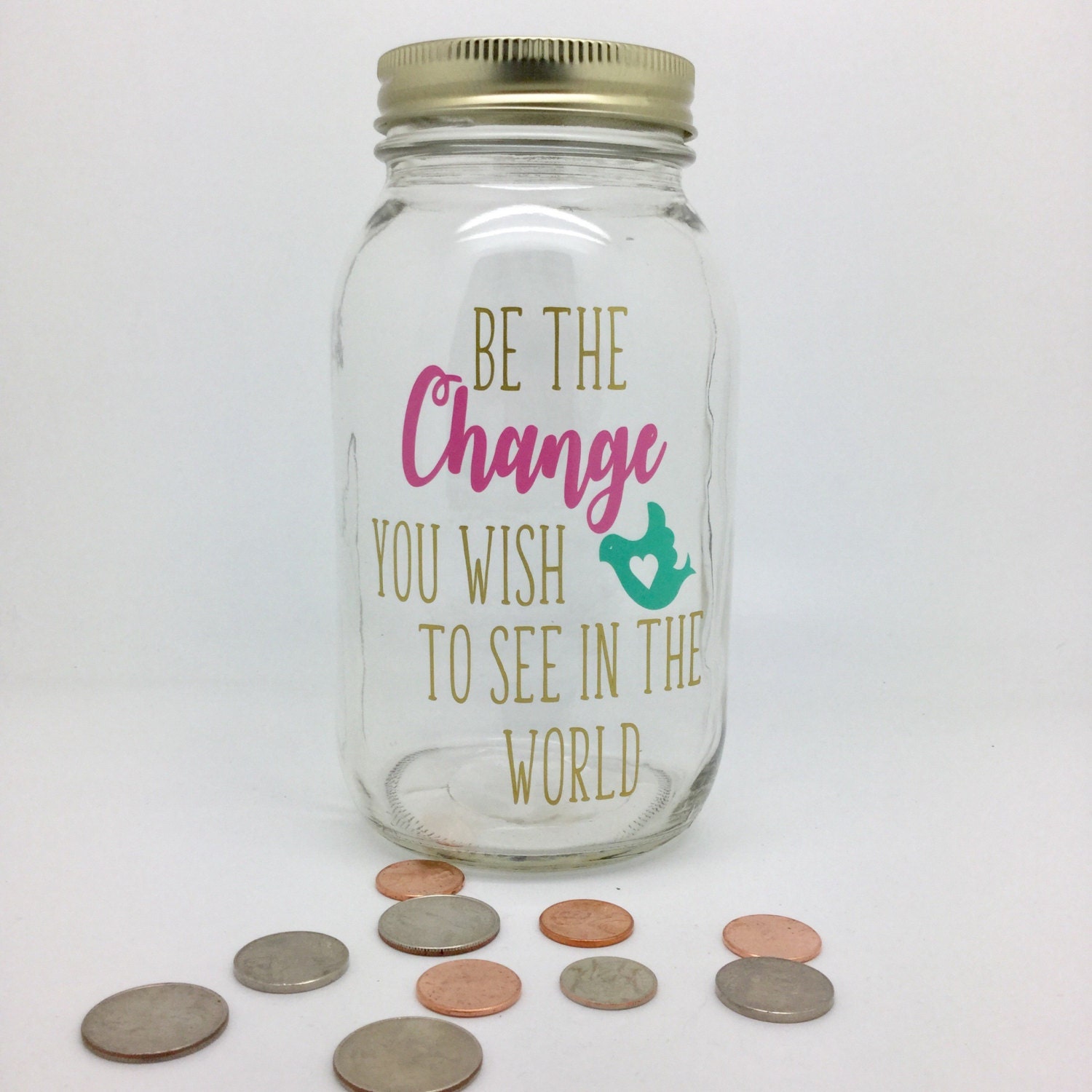 Piggy Bank//Mason Jar Piggy Bank//Savings Jar//Mason Jar