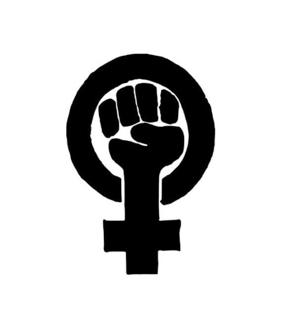 Female Power Fist Symbol Emblem Decal Di Cut Decal