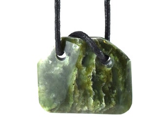 Green jade pendant, Washington jade necklace