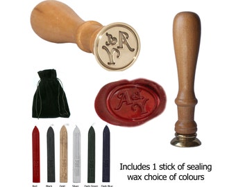 Personalised Initial Wax Seal Stamp Perfect Custom Gift for Wedding Invitations includes 1 wax stick