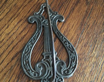 Vintage Victorian Cast Iron Receipt Holder Spike