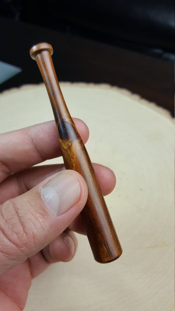 Hand Turned Birch Baseball Bat Pipe Tamper Birch