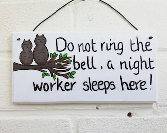 Do not disturb sign home decor owl gifts wood sign wood plaque handmade handpainted gift idea
