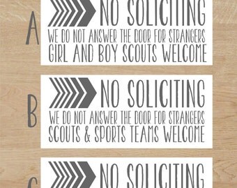 No Soliciting Decal, No Solicitation Sign, No Soliciting Yard Sign, No Soliciting Door Sign, No Soliciting Funny No Soliciting Baby Sleeping