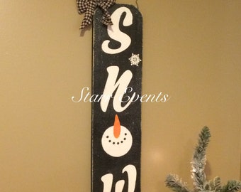 Snow snowman sign. Snowman door sign. Porch sign. Christmas signs. Christmas decorations. Snowman porch sign. Christmas decor for your door