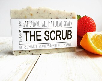 Scrub Soap, Exfoliating Soap, Body Scrub, Cold Process Soap, Fullers Earth Soap, Organic Soap, Detox Soap, Natural Soap, Fragrance Free Soap