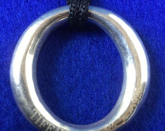 Authentic Tiffany & Co Sterling Silver Signed Sevillana Pendant by Elsa Peretti