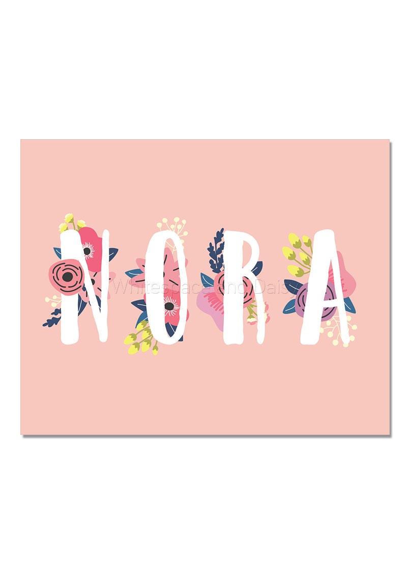 Nora Baby Name Wall Art Nora Baby Name Sign Nora Party