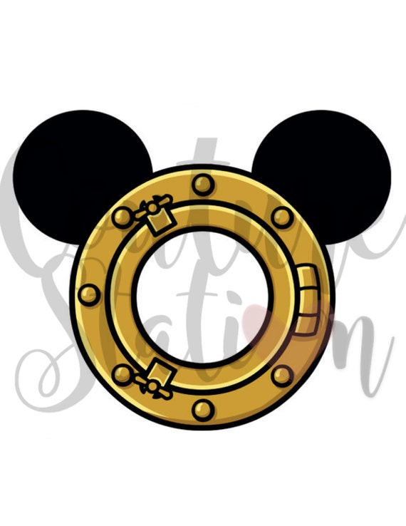 Mickey Cruise Porthole Digital Iron-on Image INSTANT