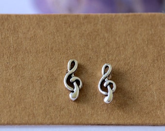 A PAIR OF TIBETAN SILVER MUSICAL NOTE TREBLE CLEF LEVERBACK HOOK - Foto 7