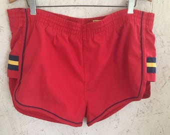 Vintage Men's Swim Trunks 1980's Short Shorts Size 36-38 waist