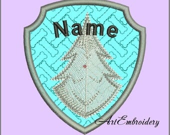 Personalized Name's Badge Paw Patrol Inspired - Embroidered Sew on Patches, Made to Order