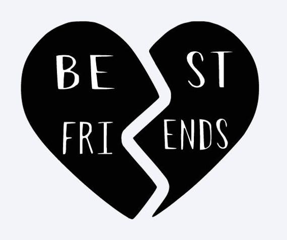 Download SVG best friends best friends heart broken heart matching