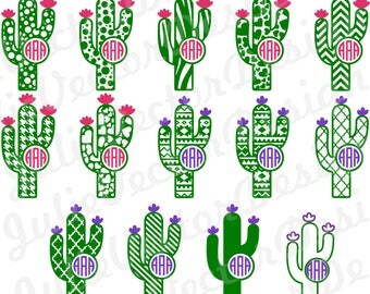 Patterned Cactus SVG Cutting Files, Cactus svg, Cactus cut File, Flower svg, Cactus Clip Art, svg, dxf, png, ai, eps, Cactus Vector