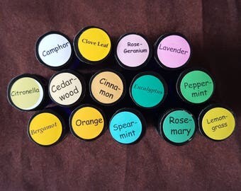 Sample Them All! Essential Oil set 100% Pure, therapeutic grade, High Quality, Organic, 2ml bottles, small, Travel