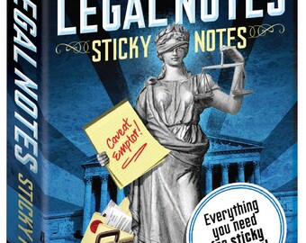 Legal Sticky Notes pad, Geeky Teen Study Sticky Note Pad, Fun Teen student gift, Teacher thank you gift, Fun Corporate gift idea