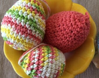 Crocheted Easter Eggs - Set of Three