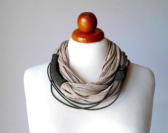 African necklace scarf chunky jewelry african jewelry boho long necklace african clothing tribal necklace knitted necklace ethnic necklace