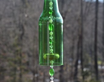Beer Bottle Wind Chime/Recycled Glass Wind Chime