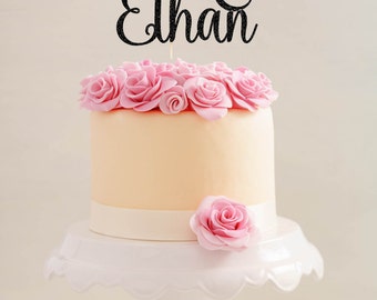 Personalized Wedding Cake Topper, Engagement Cake Topper, Glitter Wedding Cake Topper, Bridal Shower Cake Topper, Name Cake Topper