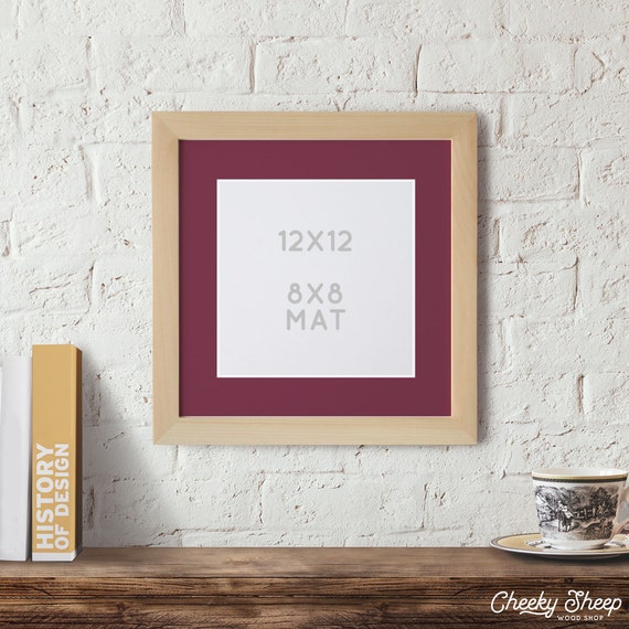 12x12 frame with 8x8 Mat Unfinished Wood Frame 8x8 Mat