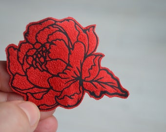 flower patch rose t shirt red rose iron on patches shirts tumblr patch for jacket feminist best selling items flower applique red patch