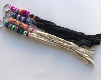 Native American,Native American Beadwork,Native American Beaded Keychain,Zuni Beadwork,Zuni Beaded Key Chain by Patsy & Armond Waikaniwa