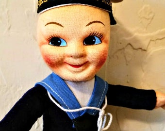 Vintage Sailor Doll RARE Free Enterprise Cruise Ship Peggy Nisbet England