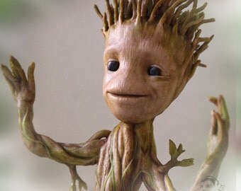 Baby Groot - Handmade figurine made of polymer clay