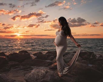 Sweetheart maternity dress/fitted mermaid maternity gown/maternity dress for photo shoot/maternity gown/maternity clothes/long dress/mermaid