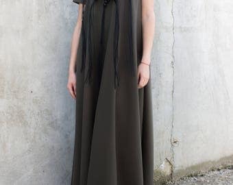 Long maxi dress/Boho dress/Plus size clothing/Long kaftan/Long dress formal/Extravagant dress/Long summer dress/Tunic/Black tunic/D0026