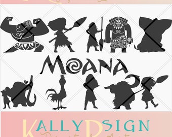Moana svg, disney svg, disney princess svg, moana silhouette, moana cricut, moana download, disney svg, maui svg, maui moana, maui hook
