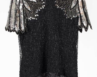 Vintage Sequin Top - Stunning sleeve detail