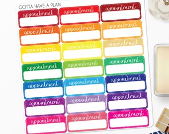 Planner Stickers Appointment Reminder Label for Erin Condren, Happy Planner, Filofax, Scrapbooking