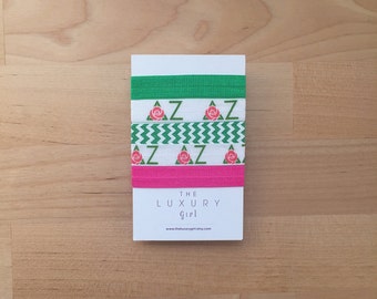 Delta Zeta Hair Ties; Sorority Hair Ties; Sorority Recruitment; Sorority big little; Delta Zeta Gift, Sorority Gift, Sorority Family