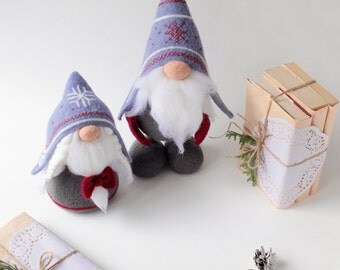 Norwegian gnomes, needle felted tomte nisse, Nisse, Tomte, woolen elf doll, felted gnomes, scandi decor toy, Christmas gift, hygge decor
