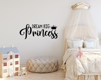 Dream Wall Decor dream big princess | etsy Dream Wall Decor dream big princess | etsy