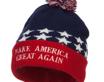Make America Great Again Embroidered USA Beanie