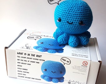 DIY Crochet Amigurumi Kit - make your own chubby octopus