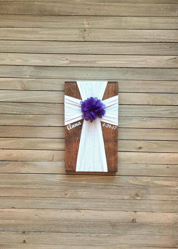 Personalized Cross for Baptism Godmother Gift First Holy