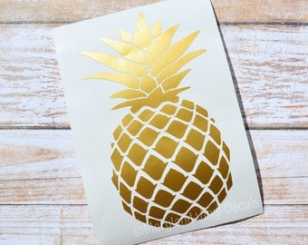 Pineapple Decal, Pineapple Sticker, Yeti Decal, Yeti Sticker, Monogram Decal, Tumbler Decal, Car Decal, RTIC Decal, Macbook Decal