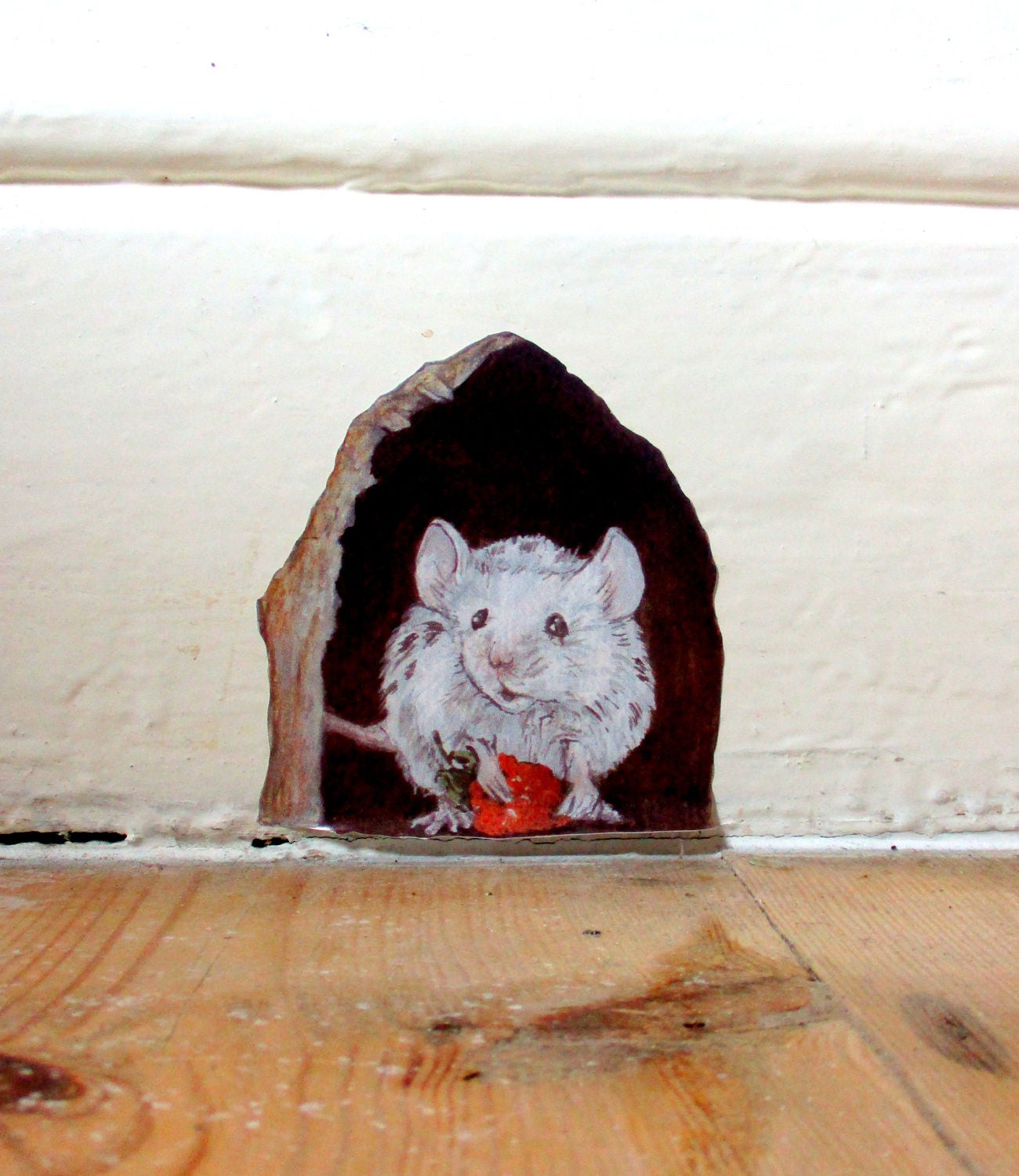 Mouse hole wall decal kitchen decor mouse wall sticker