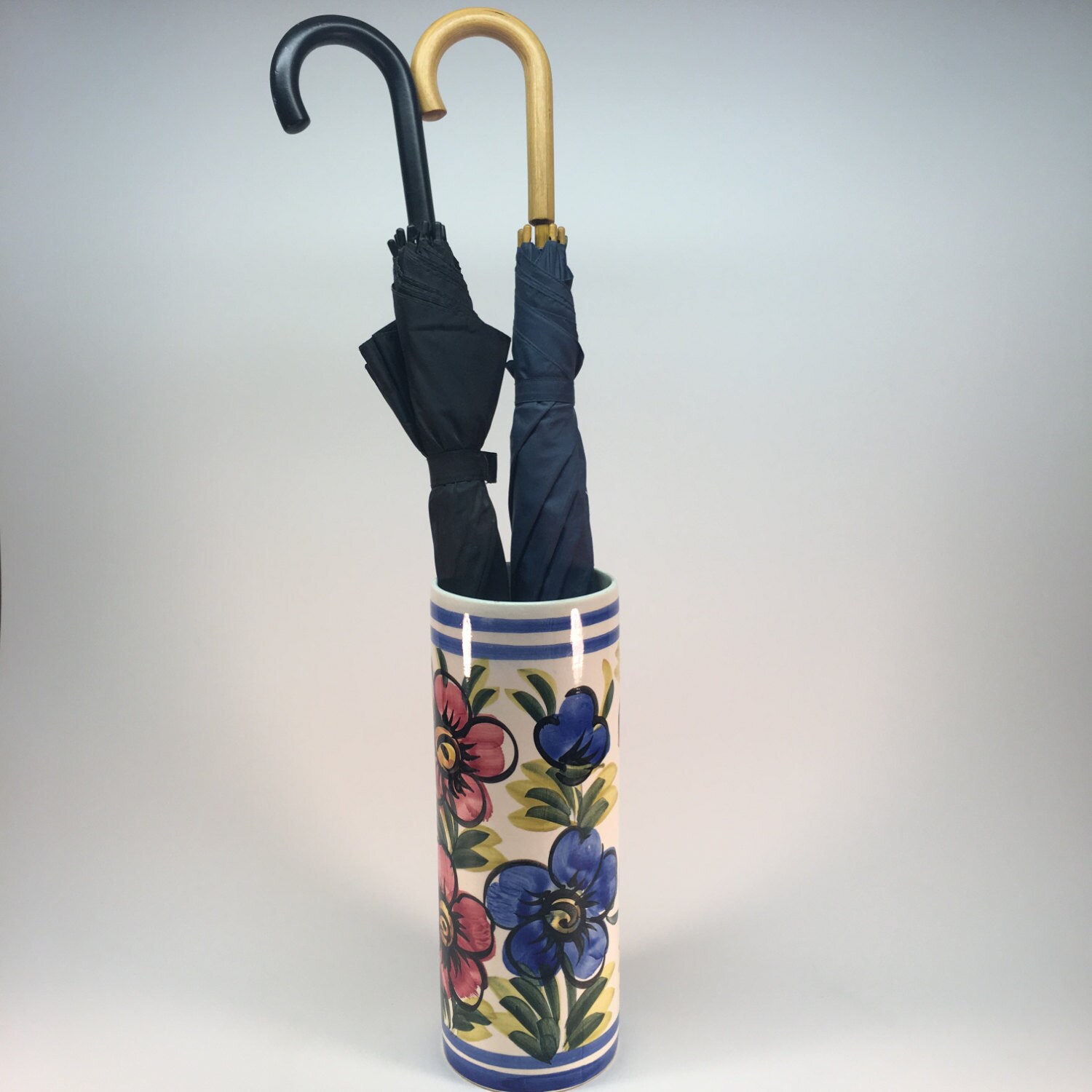 Hand painted umbrella stand