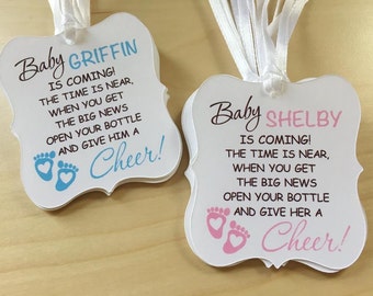 Baby Shower Wine Bottle Favor Tags,Pumpkin Wine Favor Tags,Snowflakes Wine Favor Tags,Baby Elephant Wine Favor Tags,Cheers Tags,Cheers