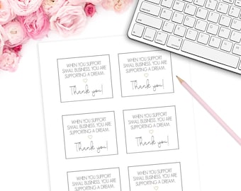 Printable thank you tags customer gift tags printable tags