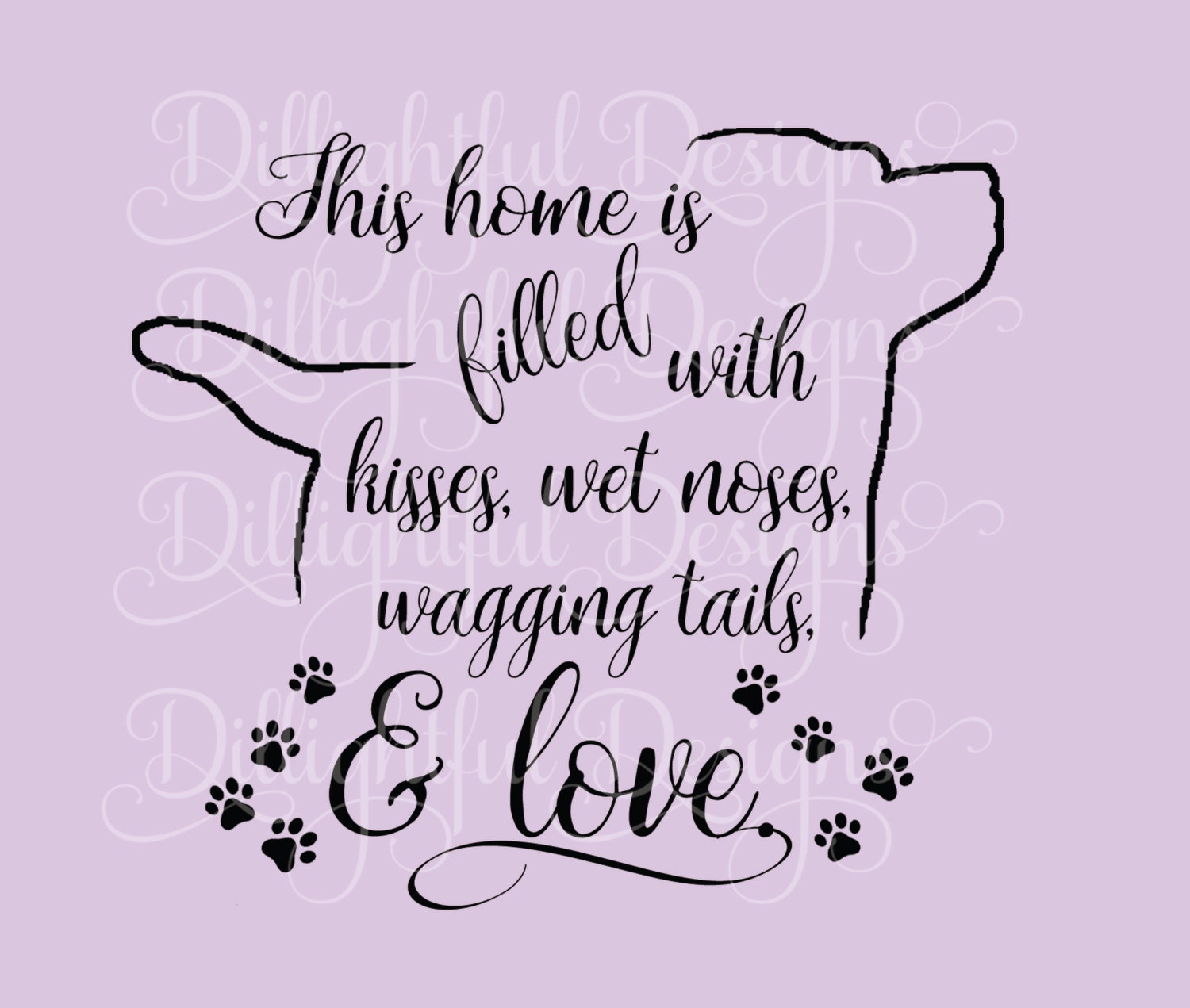 Download SPECIAL Dog Home Wall Decor Gift Saying SVG LOVE Decal