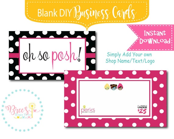 Oh So Posh DIY Perfectly Posh Polka Dot Business Card Design