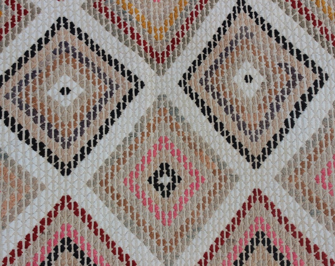 CHRISTMAS SALE %7 White and Pink Kilim Rug, 42.4" x 58.4" / 106 x 146 cm, Decorative Floor Rug, Vintage Kilim Rug