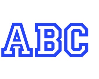 Varsity Alphabet monogram font SVG DXF Cut Files Instant Download