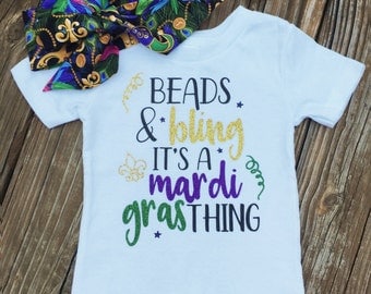 mardi gras baby girl shirt